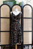 90s Floral Midi with Ruffle Neckline