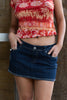 Super hot Y2K dark wash mini skirt