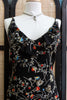90s Floral Midi with Ruffle Neckline