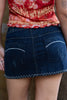 Super hot Y2K dark wash mini skirt
