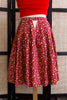 Vintage 70s Floral Midi Skirt