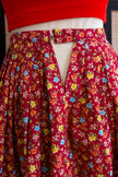 Vintage 70s Floral Midi Skirt