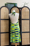 Sisi Aqua italian funky backless Y2K dress