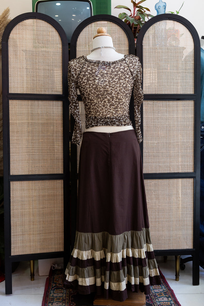 Rinascimento vintage maxi raffle skirt