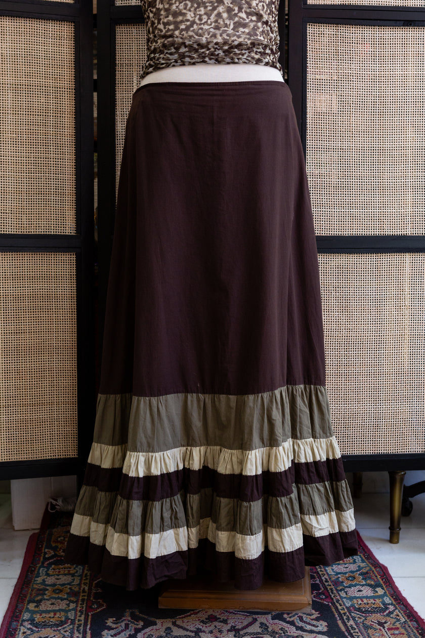 Rinascimento vintage maxi raffle skirt