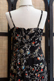90s Floral Midi with Ruffle Neckline
