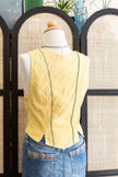 Vintage Cottage core Tyrolean linen & cotton corset top
