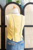 Vintage Cottage core Tyrolean linen & cotton corset top