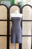 Super hot strapless bodycon dress with rhinestones