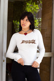 Super hot longsleeve top with beaded detailing