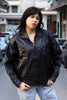 Vintage leather bomber jacket (L)