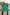 Ηandpainted Esprit Green denim shorts