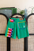 Ηandpainted Esprit Green denim shorts