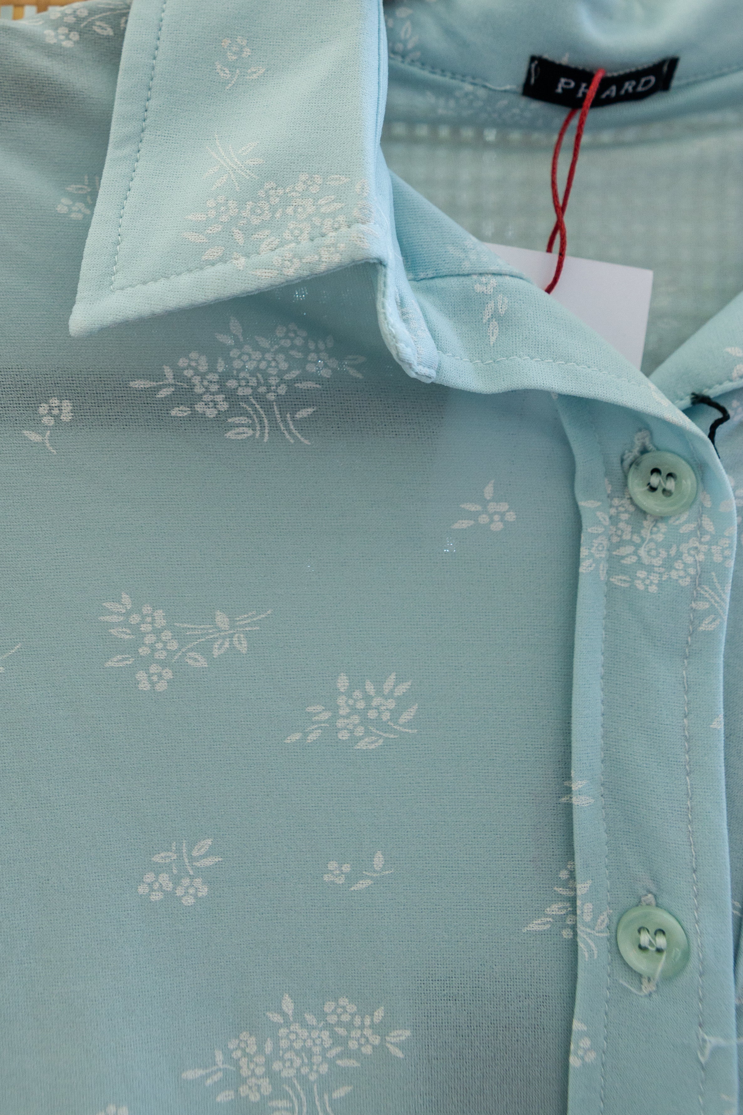 Light Blue Floral Button-Up Shirt