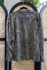 Vintage patterned shirt with puff sleeves