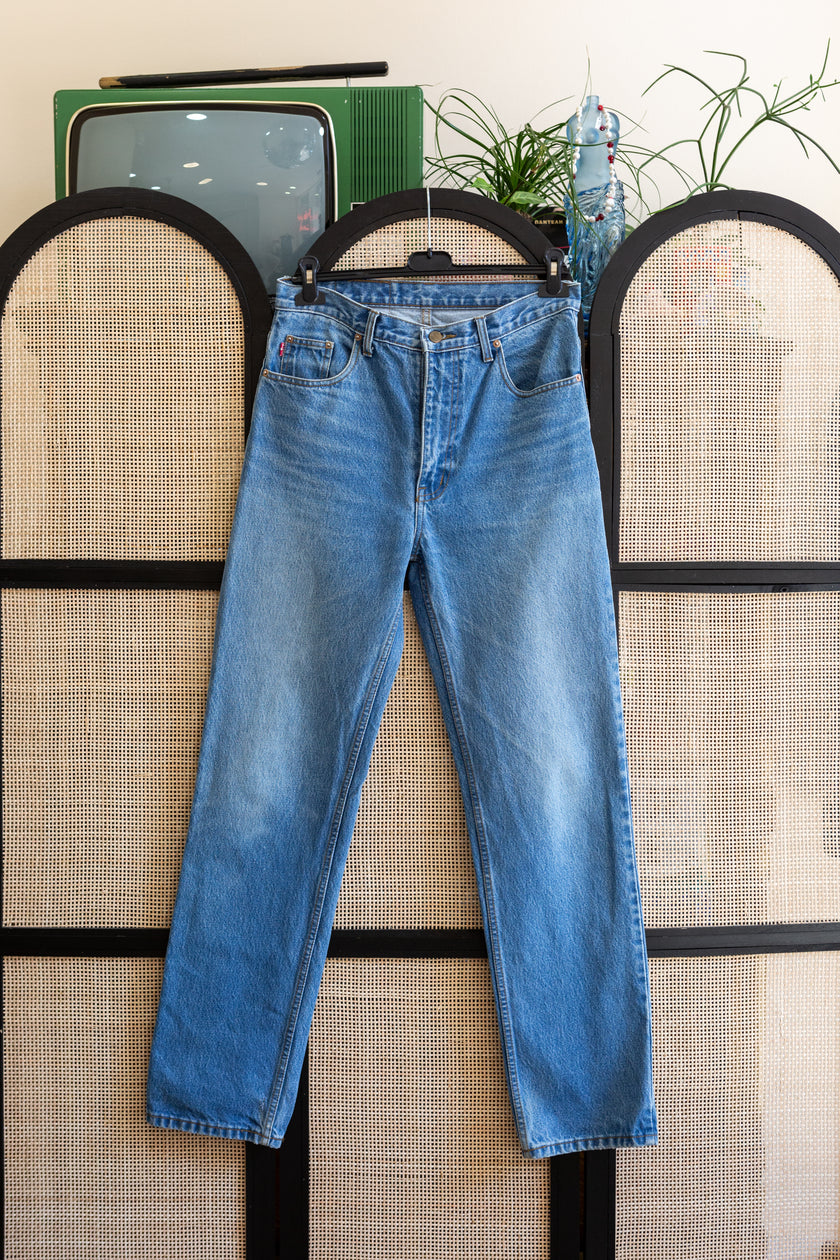 Handpainted high waisted jeans