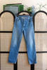 Handpainted high waisted jeans