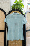 Light Blue Floral Button-Up Shirt