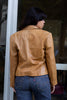 Vintage light brown leather jacket (M)