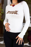 Super hot longsleeve top with beaded detailing