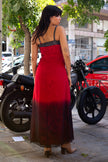 Gorgeous 100% silk maxi dress with beading detailing