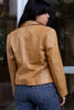 Vintage light brown leather jacket (M)