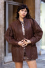 Super hot 100% viscose brown jacket (L)