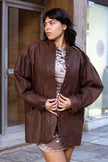 Super hot 100% viscose brown jacket (L)