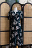 Beautiful dark green floral vintage style dress