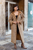 Stunning maxi oversized faux shearling coat (L)