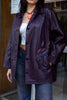 Vintage purple genuine leather jacket (M/L)