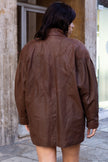 Super hot 100% viscose brown jacket (L)