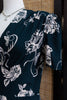 Beautiful dark green floral vintage style dress
