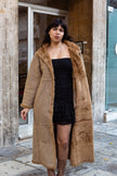 Stunning maxi oversized faux shearling coat (L)