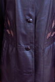 Vintage purple genuine leather jacket (M/L)