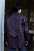 Vintage purple genuine leather jacket (M/L)