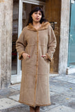 Stunning maxi oversized faux shearling coat (L)