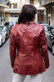 Vintage burgundy red genuine leather jacket (made in Italy) (S/M)