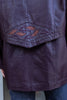 Vintage purple genuine leather jacket (M/L)