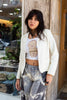 Vintage white leather jacket