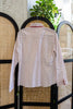 White Patterned Button-Up Shirt