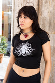 Super hot deadstock spider baby tee