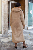 Stunning maxi oversized faux shearling coat (L)