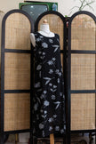 Vintage floral mesh overlay dress