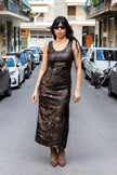 Super hot snake-effect maxi dress (M)