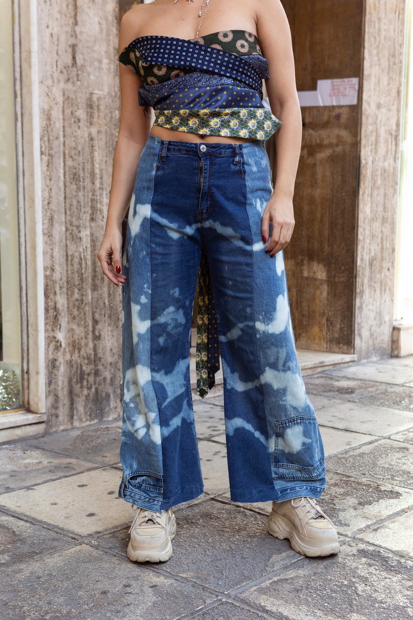 Thoughts reworked super hot baggy up-cycled jeans (EU38)