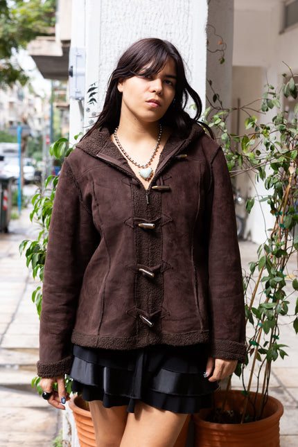 Super cute retro style faux mouton jacket