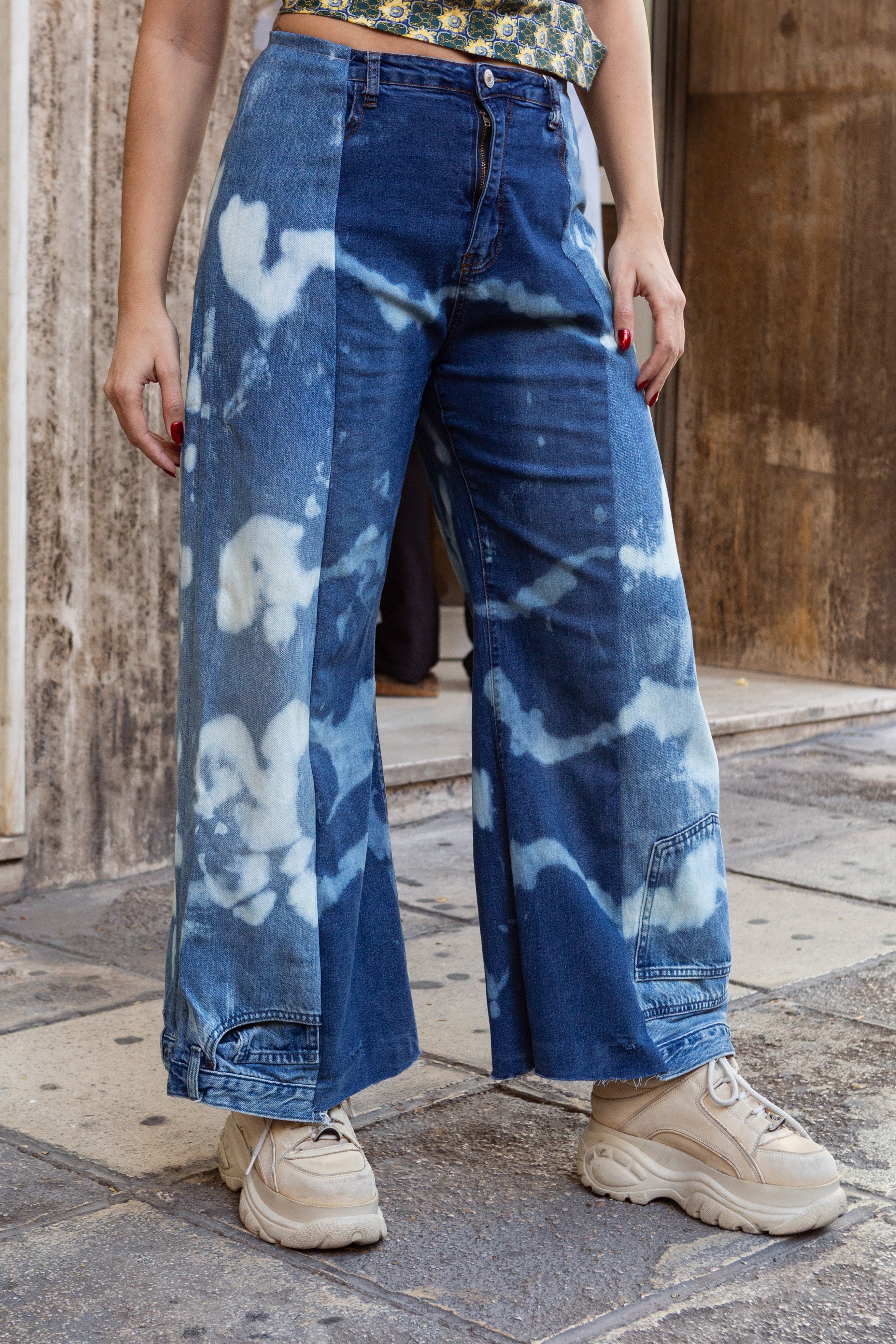 Thoughts reworked super hot baggy up-cycled jeans (EU38)
