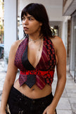 Cosette Stunning Up-cycled top with vintage ties