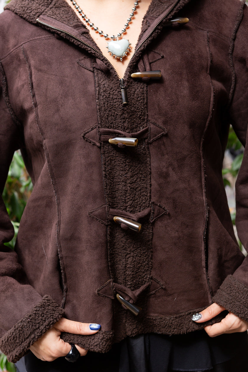 Super cute retro style faux mouton jacket